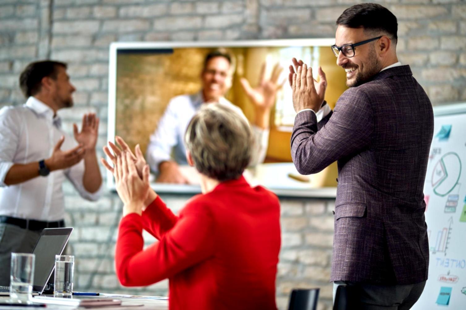 Business team collaborating on process improvement strategies